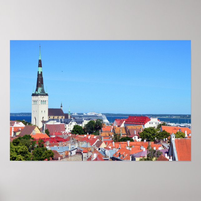 Kryssningsfartyg i Tallinn, Estland Poster (Framsidan)