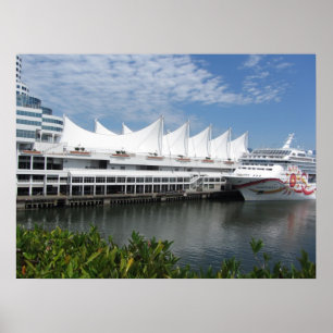 Kryssningsfartyg i Vancouver, B.C. Kanada Poster