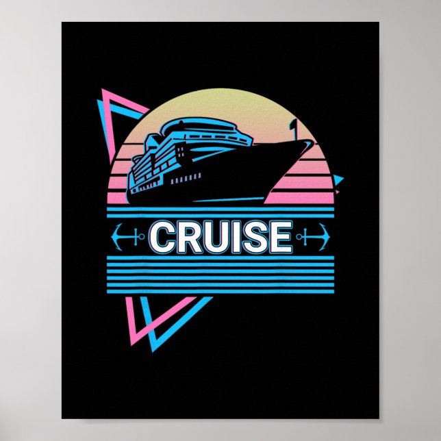 Kryssningsfartyg Retro Poster (Framsidan)