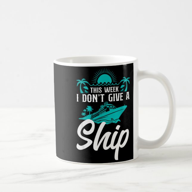 Kryssningsfartyg Semester Puns Denna Vecka Jag Ger Kaffemugg (Höger)
