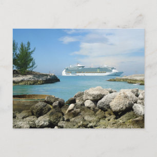 Kryssningsfartyg vid CocoCay anpassat vykort