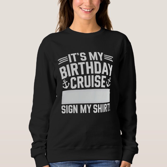 Kryssningsförekomster från födelsedagen - skriv mi t shirt (Framsida)