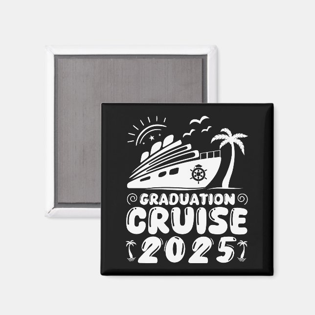 Kryssningsgåva från studenten Resa 2025 Frakt Part Magnet (Front/Back)