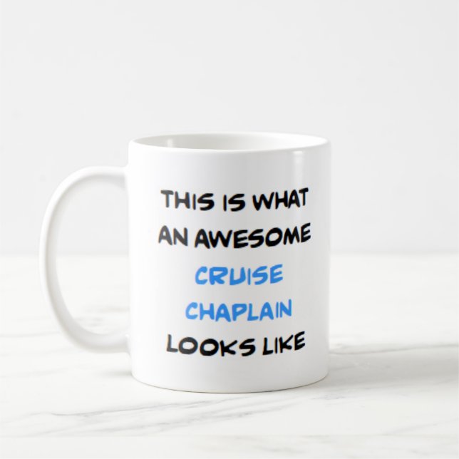 kryssningskaplain, fantastisk kaffemugg (Vänster)