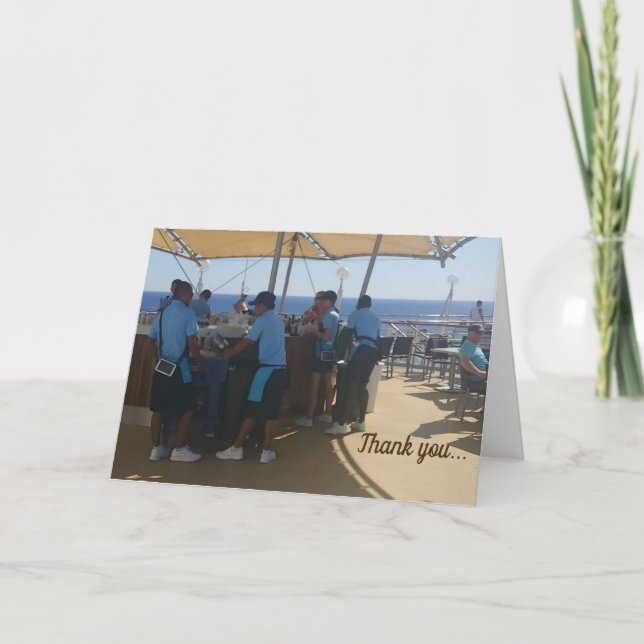 Kryssningskort - Tack (vikning) Kort (Framsida)