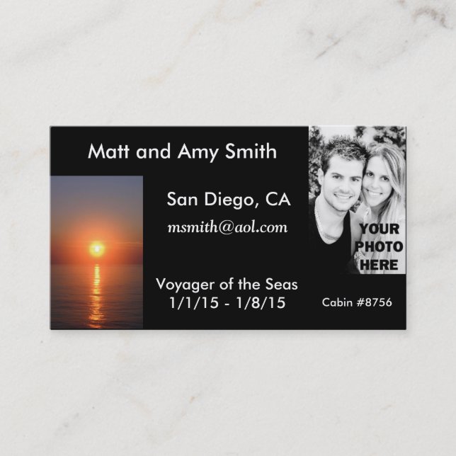 Kryssningskort Visitkort (Framsida)