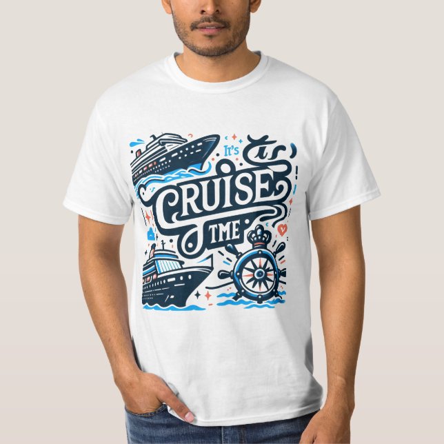 Kryssningsläge aktiverat - Segelbana i Stil T Shirt (Framsida)