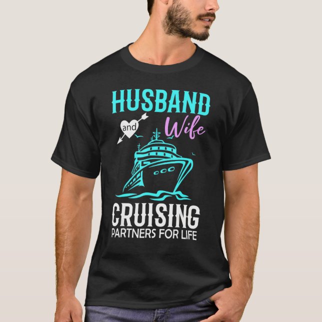 Kryssningspartner för make och fruar för livets kr t shirt (Framsida)