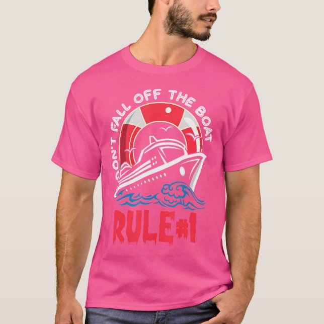 Kryssningsregel Nummer Regel 1 Ramla Inte Över Bor T Shirt (Framsida)