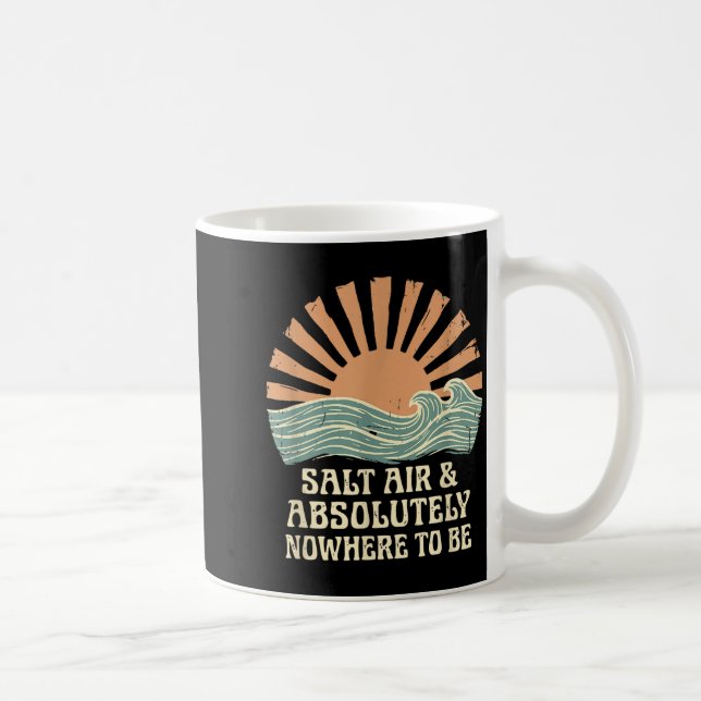 Kryssningsresa strand vågor design  kaffemugg (Höger)