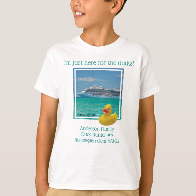 Kryssningsskjorta för familjen anka t shirt (Framsida)