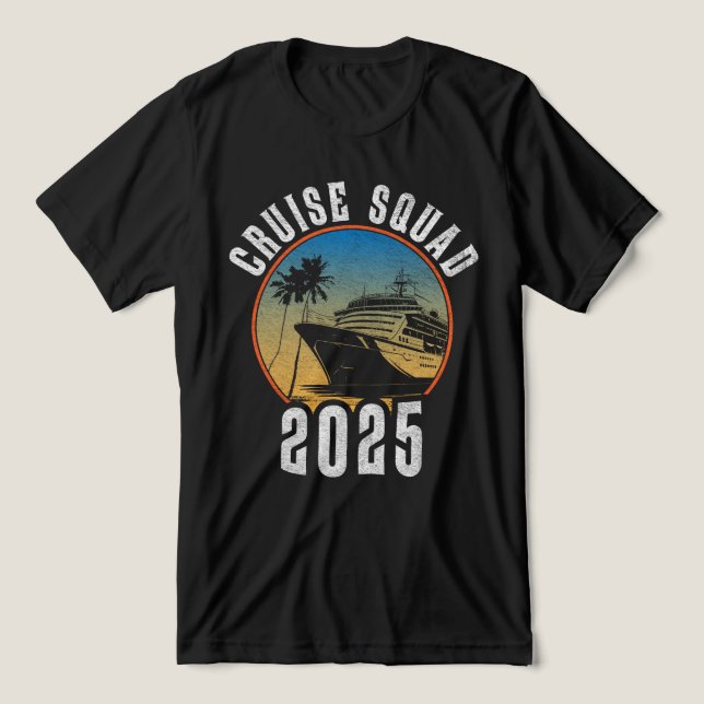 Kryssruta 2025 - Roligt Group Vacation T Shirt (Design Framsida)