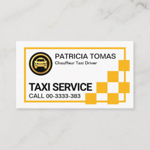 Kryssruta för Gult av kreativ, Ram Taxi-kafabb Visitkort