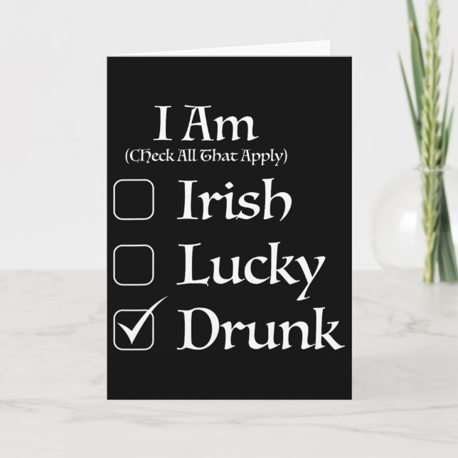 Kryssruta St. Patricks Day Kort (Framsida)
