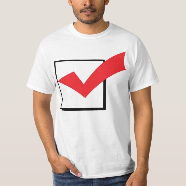 Kryssrutan är markerad. t-shirt (Framsida)