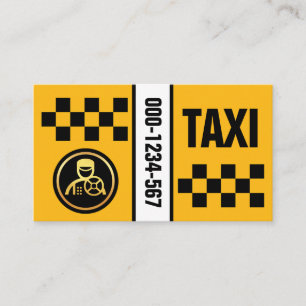 Kryssrutan gult Taxi Visitkort