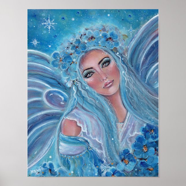 Krysta frosty Blue Fairy poster av Renee Lavoie (Framsidan)