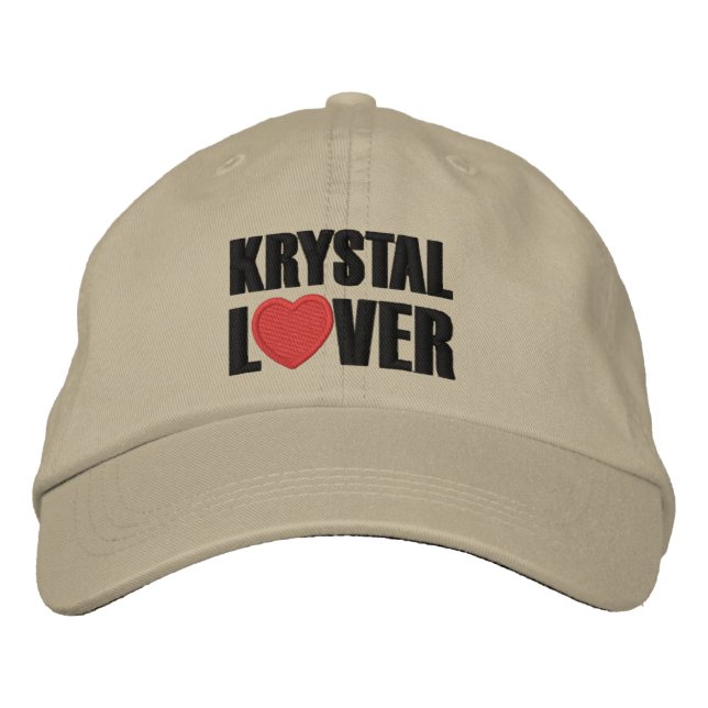 Krystal Älskare Broderad Keps (Framsida)
