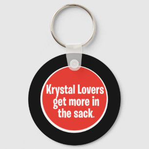 Krystal älskare - i säcken nyckelring