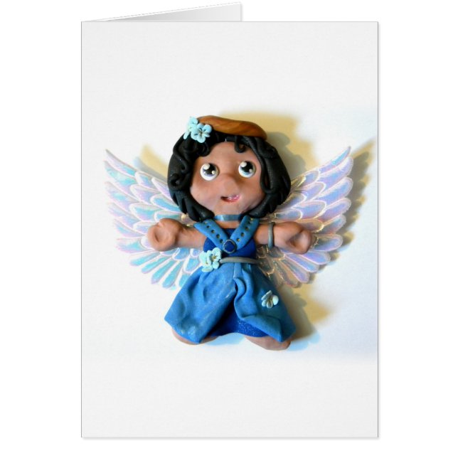 Krystal ängel mig hälsningskort (Framsidan)