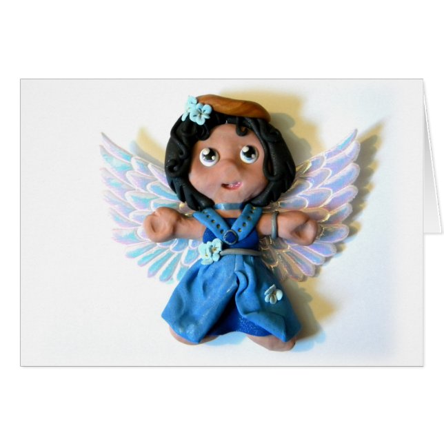 Krystal ängel mig hälsningskort (Framsidan Horizontal)
