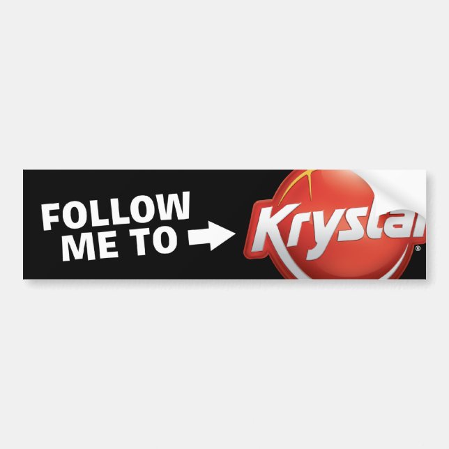 Krystal följer mig bildekalet bildekal (Framsidan)