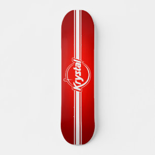 Krystal-Logotyp med Strip Skateboard Bräda 20 Cm