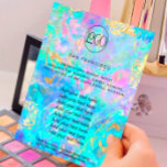 Krystal opal FAUX-holograf Flyer<br><div class="desc">skönhetssalon professionell makeup artist fluor</div>