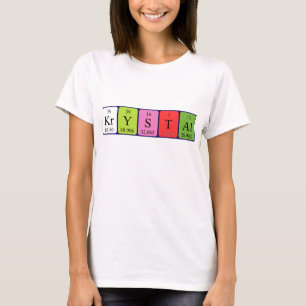 Krystal Periodisk skjorta bord namn T-shirt