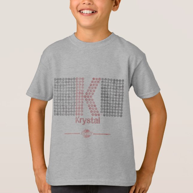 Krystal stort K Tee Shirt (Framsida)