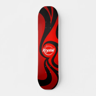 Krystal virvlar runt skateboarden mini skateboard bräda 18,7 cm