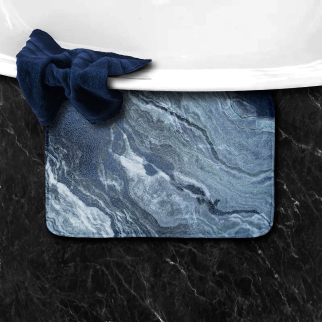 Krystaliserat blåagat | Dusty Slate MarLED Stone Badrumsmatta (Skapare uppladdad)