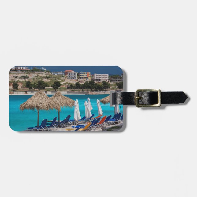 Ksamil, strandpromenad bagagebricka (Horisontell Framsida)