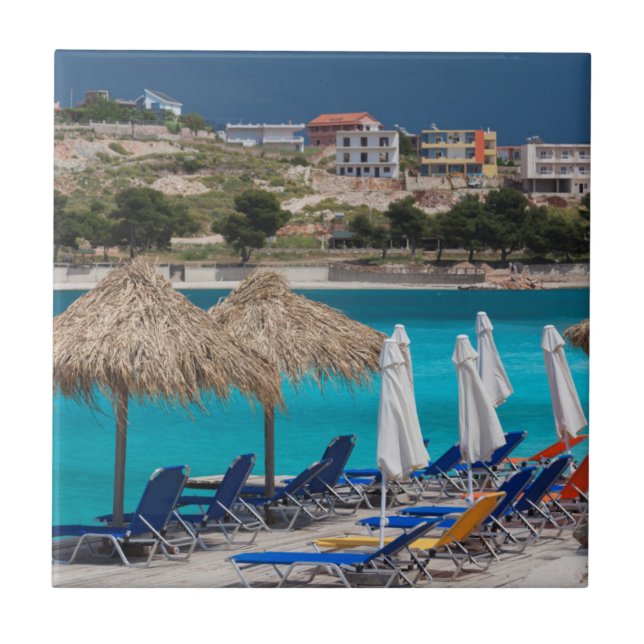 Ksamil, strandpromenad kakelplatta (Framsidan)