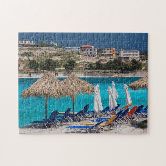 Ksamil, strandpromenad pussel (Horisontell)