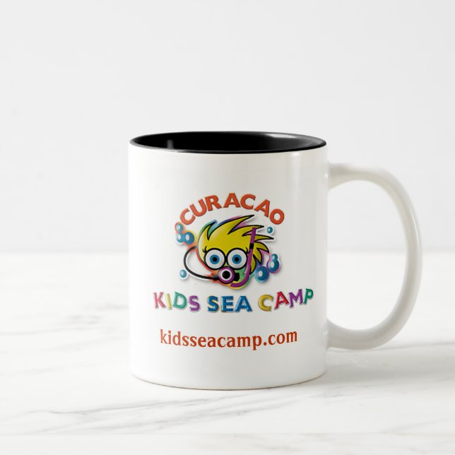KSCLogo2 CuracaoLogoBlcksm.tiff, kidsseacamp.com Två-Tonad Mugg (Höger)