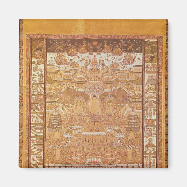 Kshitigarbha, domare i helvetet, från Dunhuang Magnet (Framsidan)