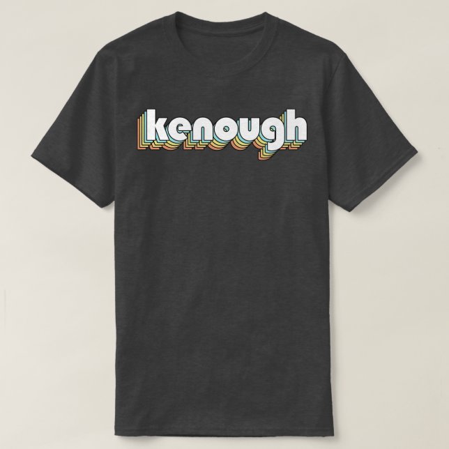 Ktillräckligt Retro Regbow Typography Faded Stil T Shirt (Design framsida)