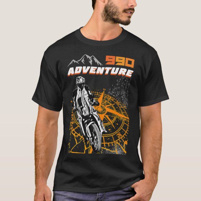 KTM 990 Äventyr Rider 2020 Classic T-Shirt (Framsida)