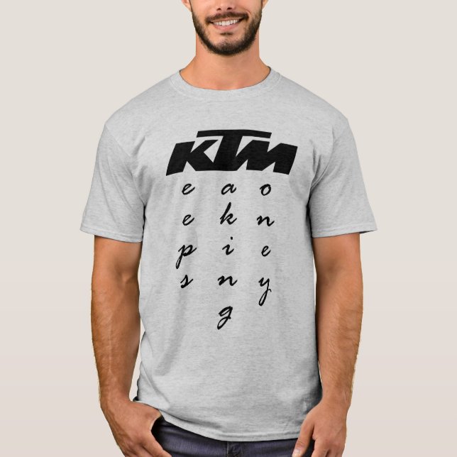 KTM KeepsTakingMoney Motorcycle / Motorbike T Shirt (Framsida)
