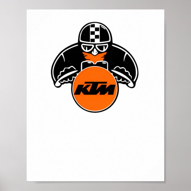 KTM Logotyp Sticker4 Poster (Framsidan)