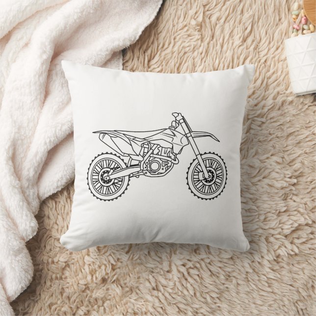 KTM Motocross line art Kudde (Filt)