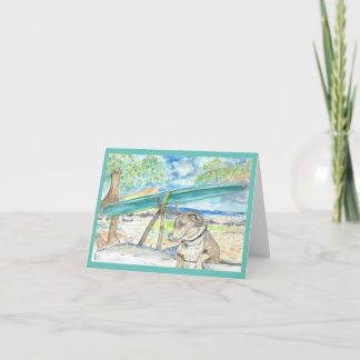 "Kū at the Beach" Greeting Card Kort