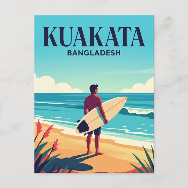 Kuakata Beach Bangladesh Vykort (Framsida)