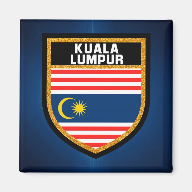 Kuala Lumpur Flagga Magnet (Framsidan)