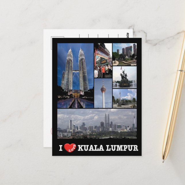 Kuala Lumpur - I Kärlek - Malaysia - Vykort (Fram/Back In Situ)