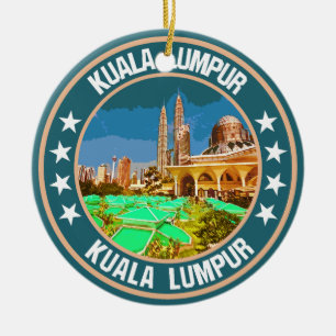 Kuala Lumpur Julgransprydnad Keramik