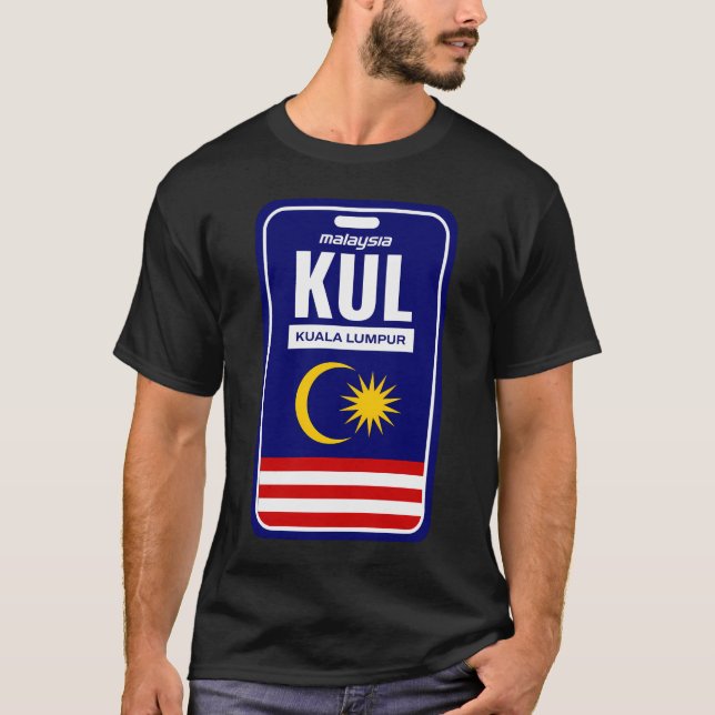 Kuala Lumpur (Kul) Baggage Märkre Sticker T Shirt (Framsida)