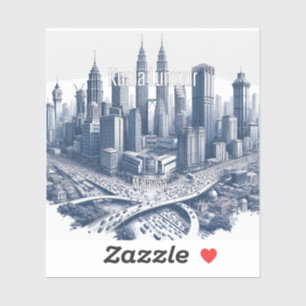 Kuala Lumpur Malaysia 3 Inch Vinyl Sticker Klistermärken