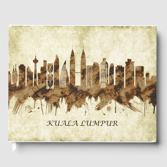 Kuala Lumpur Malaysia Cityscape Gästböcker (Framsida)